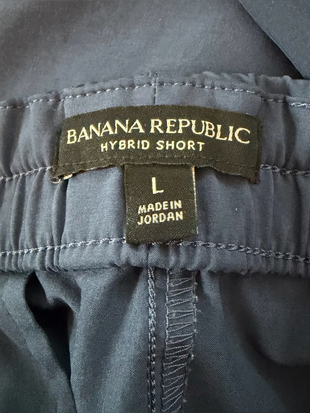 Banana Republic Elastic Waist Hybrid Short Niagara Navy Men’s Large
